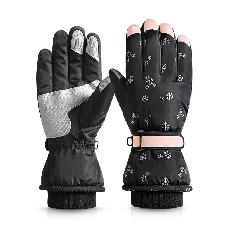 

Зимние водонепроницаемые лыжные перчатки, ветрозащитные спортивные перчатки для сноуборда и велоспорта, женские нескользящие теплые варе...