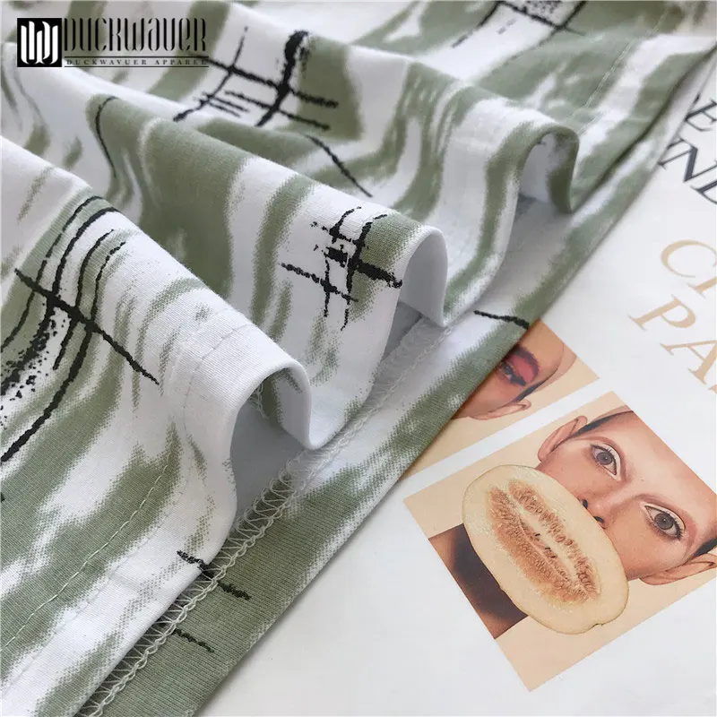 Duckwaver Летняя женская футболка шикарная модная оверсайз для девочек 90s Милая vogue