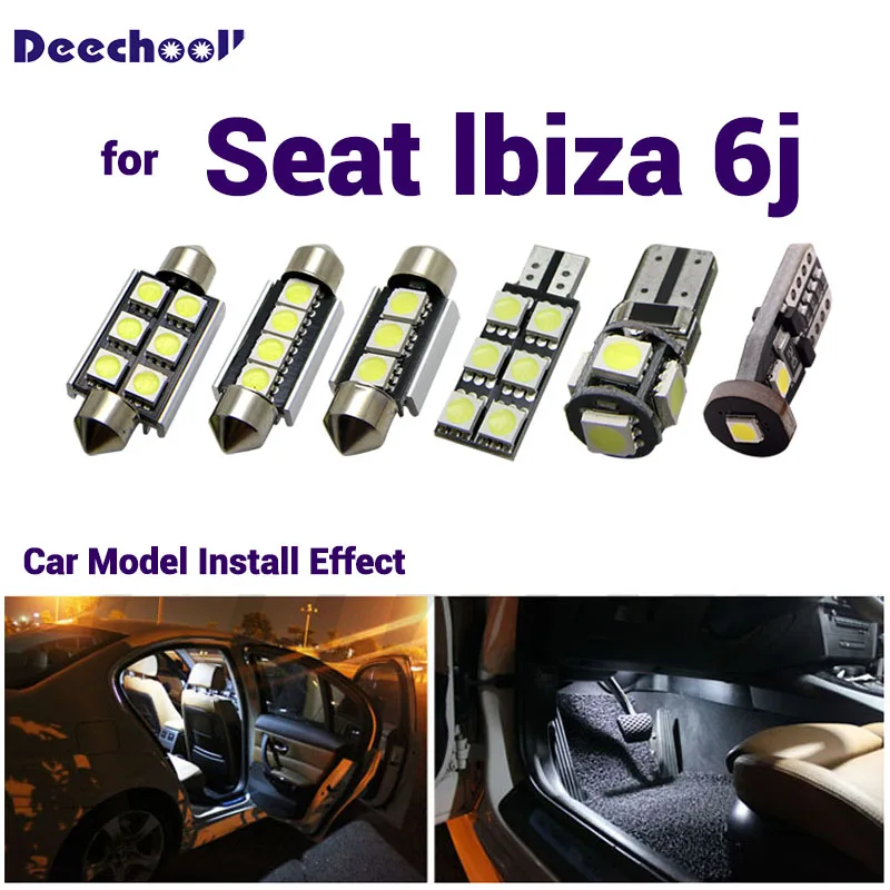 Комплект из 9 светодиодных ламп чистого белого цвета для номерного знака +