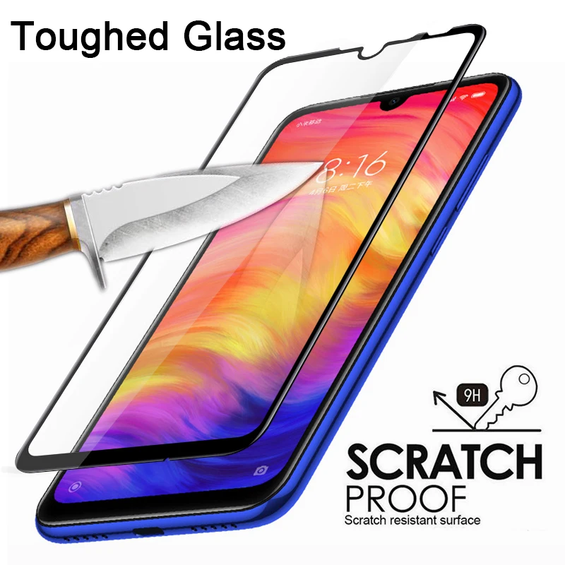 9D Full Covere Protective Glass For Xiomi Redmi Note 4 4X 5 Pro Scratch Proof Screen Protector 7 Film | Мобильные телефоны и
