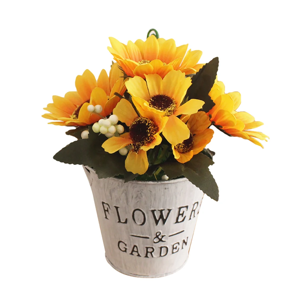 Искусственные Подсолнухи искусственные растения бонсай яркое моделирование