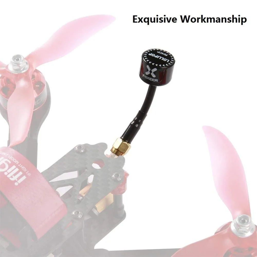 foxeer fpv антенна lollipop 3 v3 58g 72 дби rhcp fpv sma rpsma ufl прямо