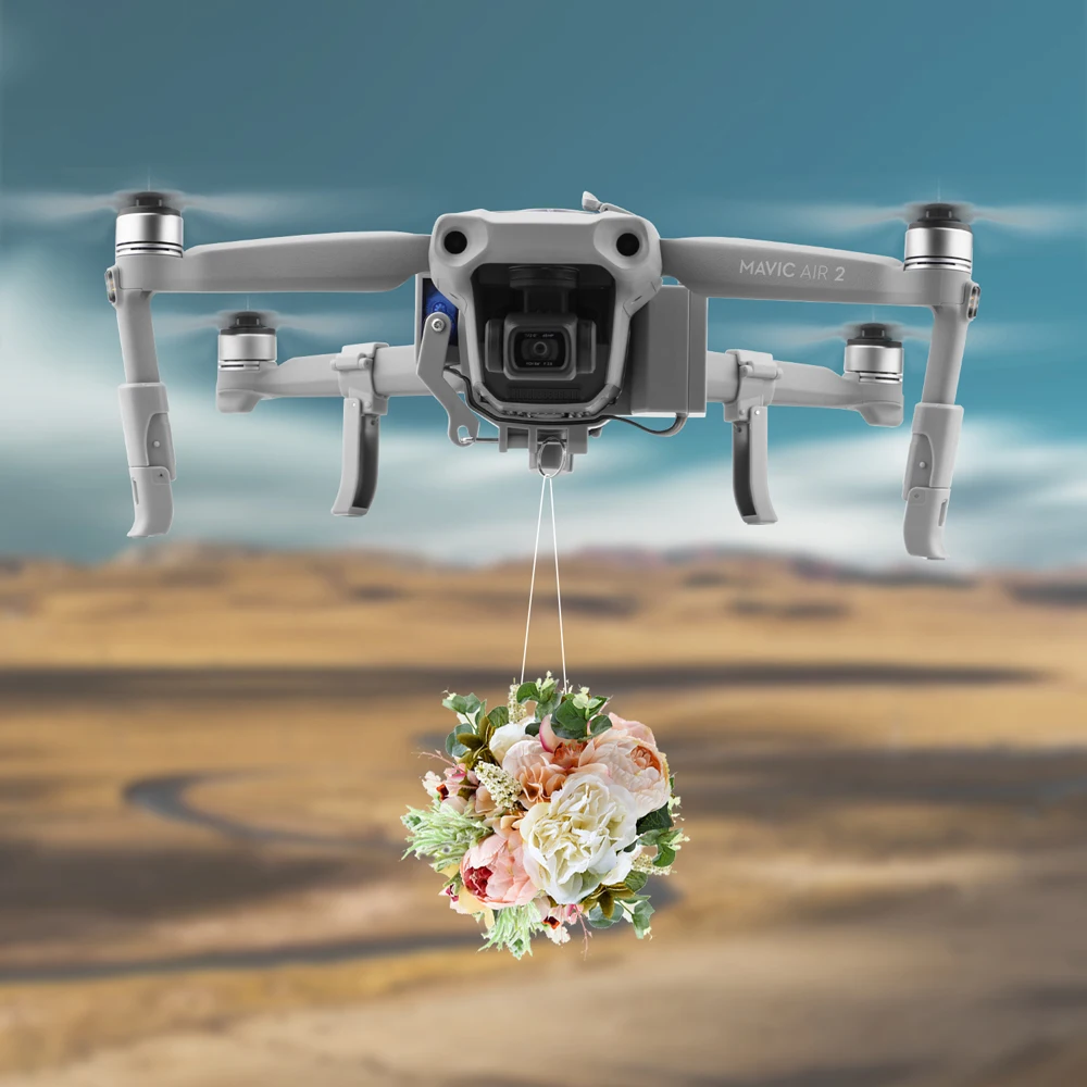 

Airdrop Air Drop System for DJI Mavic Air 2 Drone Wedding Ring Gift Fishing Bait Deliver Life Rescue Remote Thrower accessories