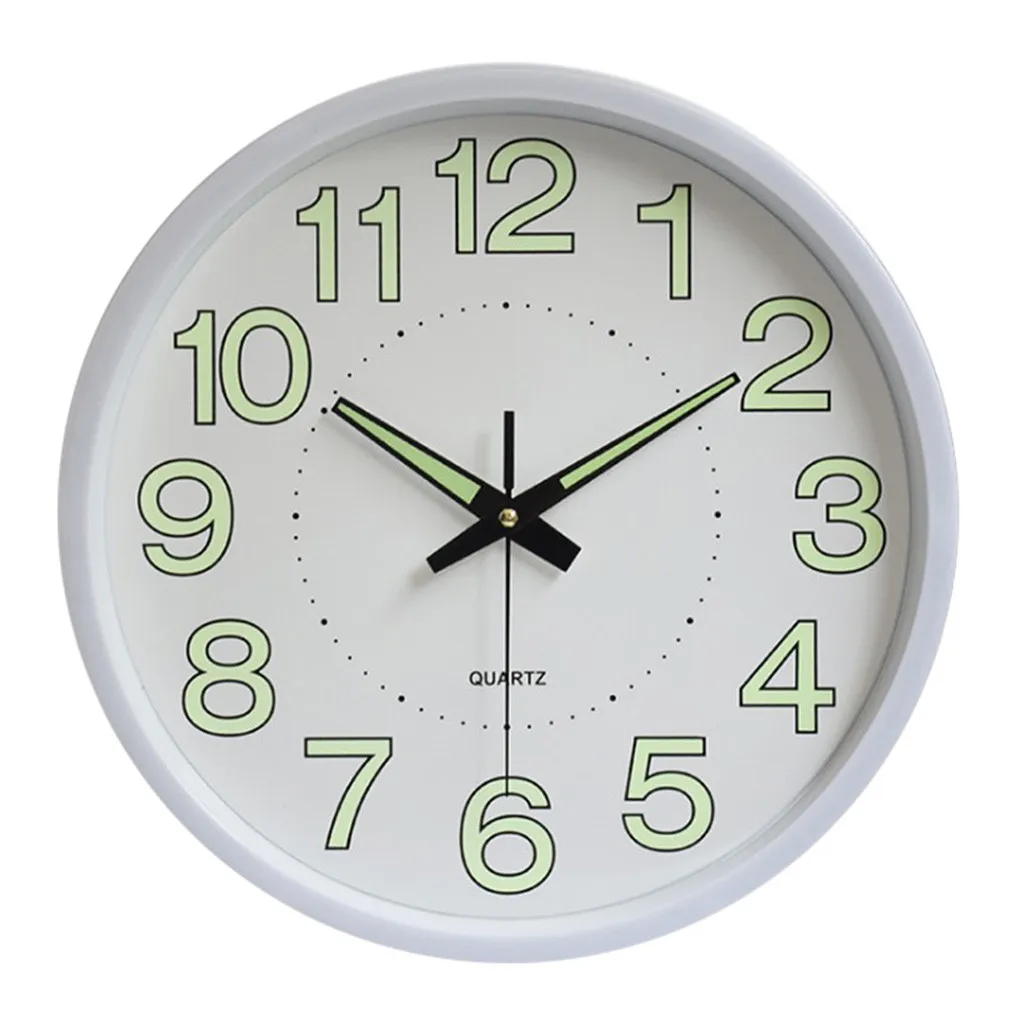 Светящиеся темные настенные часы циферблат 12 дюймов 30 см кварцевый светящийся