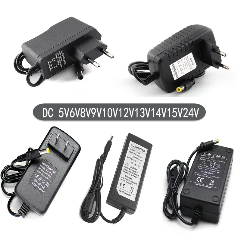 Светодиодный трансформатор адаптер питания универсальный 220 В до 5 6 в 8 9 10 12 13 14 15 24