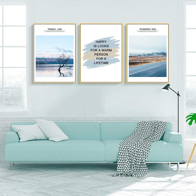 

Landscape Building Wall Art Canvas Painting Wall Pictures for Living Room Nordic Decoration Pictures Morden Creative Home Decor