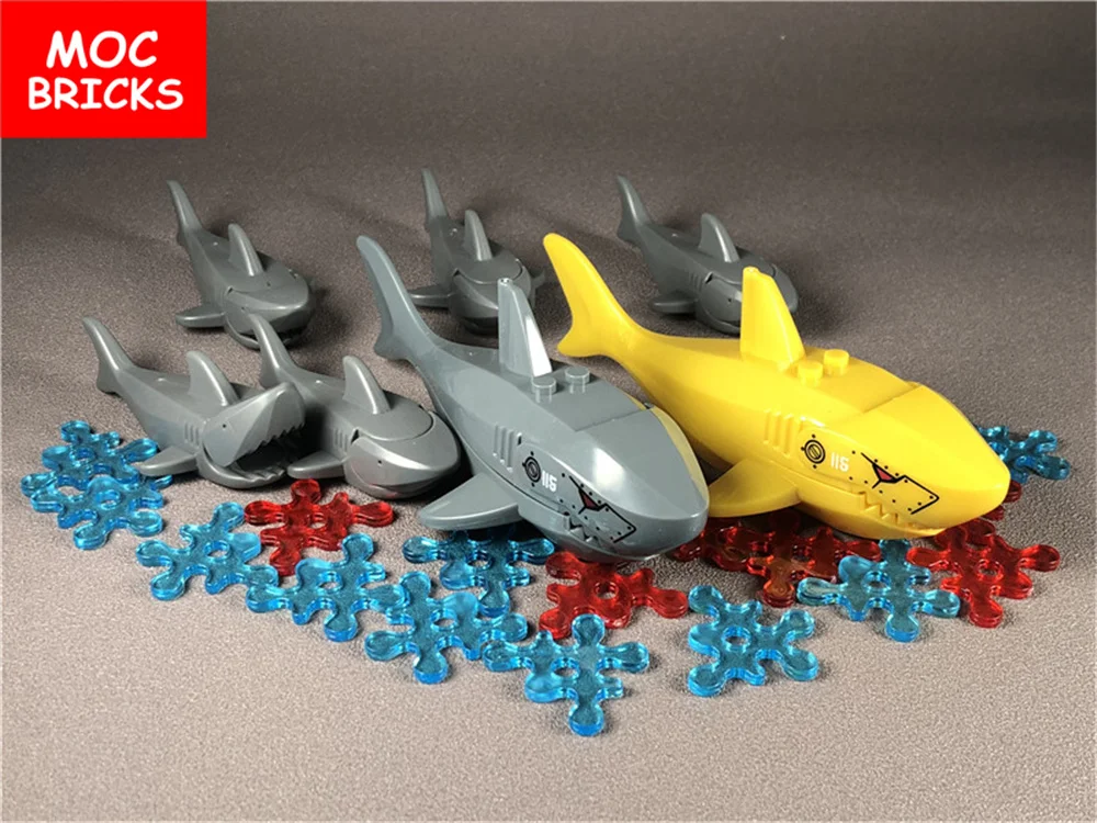 Кубики MOC океан животное рыба краб дельфин Акула Кит осьминог развивающие