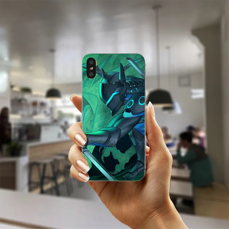 Picture 6 Мягкие силиконовые чехлы Genji Overwatchs для iPhone X XR XS Max 10 7 6 6s 8 Plus 4 4s 5 5S SE 5C - Цвет: Picture 6