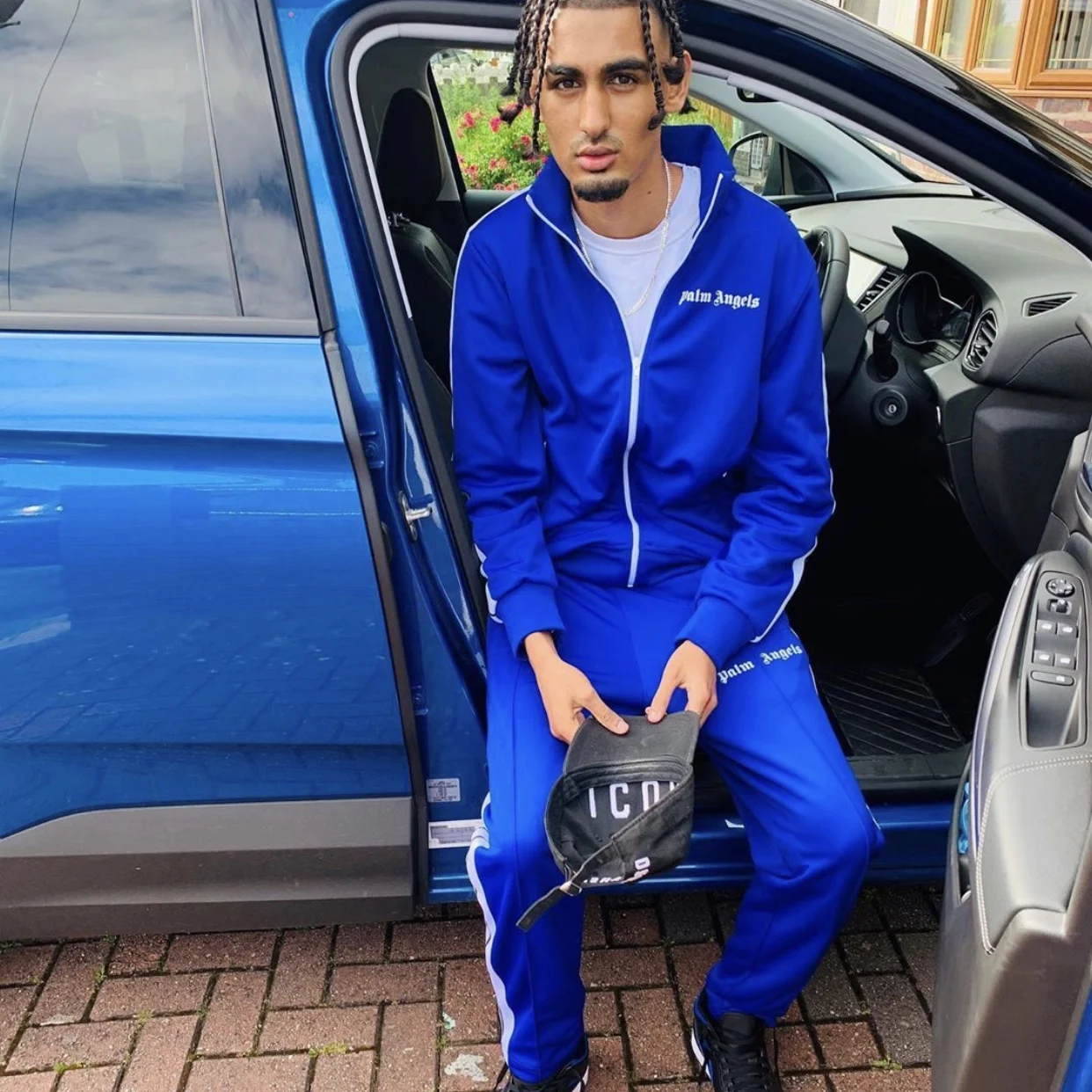 

Palm Angels striped side zipper retro campus men's women's sports casual 26222656590