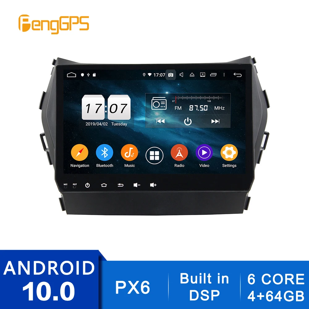 

Android 10.0 Radio For Hyundai IX45 2014-2018 Touchscreen Multimedia GPS Navigation Headunit DVD Player Car Stereo Carplay DSP