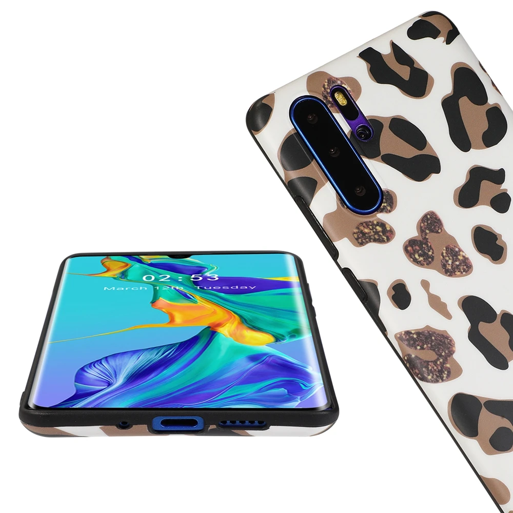 L-FADNUT Leopard Silicone Soft TPU Case For Huawei P20 Lite P30 Pro Matte Shockproof Bumper Phone Cover For Huawei Mate 20 Capa