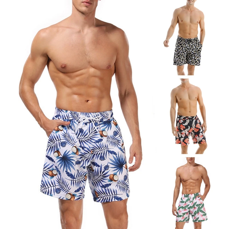 Мужская быстросохнущая летняя Гавайская Плавание Мужские Шорты для купания
