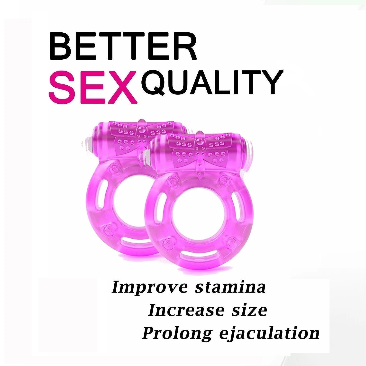 Elastic Delay Ring Vibrating Cock Stretchy Intense Clit Stimulation Premature Ejaculation Lock Couple Sexy Toy Vibrator | Красота и