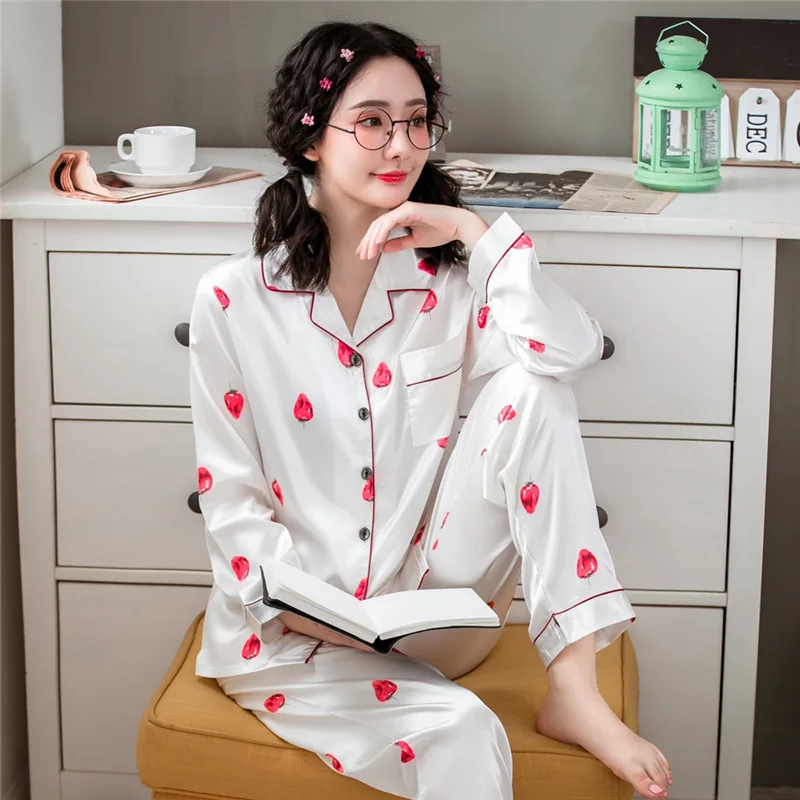 Женские шелковые пижамы атласные для девочек женский костюм домашняя одежда