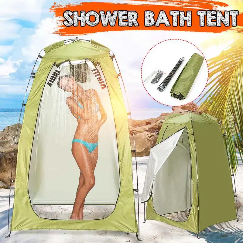 

High quality Portable Shower Toilet Tent Camping tents Outdoor Waterproof Change BathRoom Sun Shelter Open Up Tent