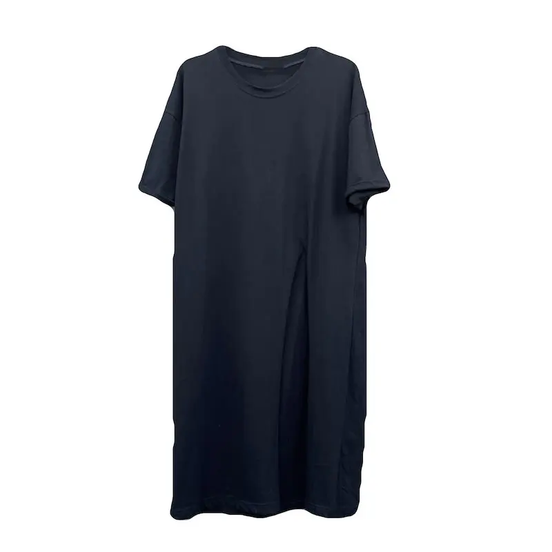 

XITAO Asymmetric T Shirt Women Split Front O Neck Collar Short Sleeve Pullover Casual Personality Tide Fashion New Stye WMD2204
