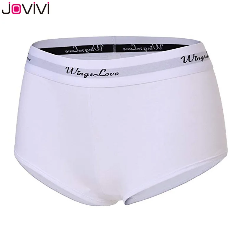 Jovivi, 3 шт., женские трусы для мальчиков, спортивные сексуальные бесшовные трусики, трусы, разноцветные, размер S-L, черные/белые/серые, Wingslove, трусики