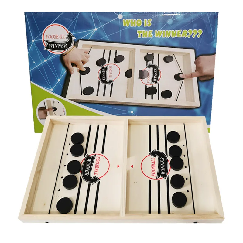 

VIP Table Hockey Game Family Table Board Games Catapult Chess Parent-child Interactive Toy Fast Sling Puck Game Ice Hockey Games