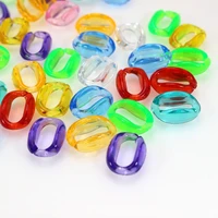 200 mixed transparent color acrylic oval linking rings open chain beads 16x12mm connector link chain for necklace bracelet