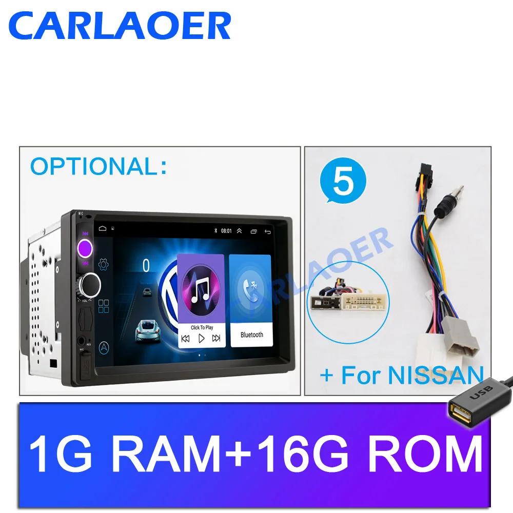 2G ram 2Din Android радио 2 din Авторадио мультимедийный плеер Авто аудио стерео для Volkswagen Nissan hyundai Kia toyata lada Ford - Цвет: 1G NISSAN