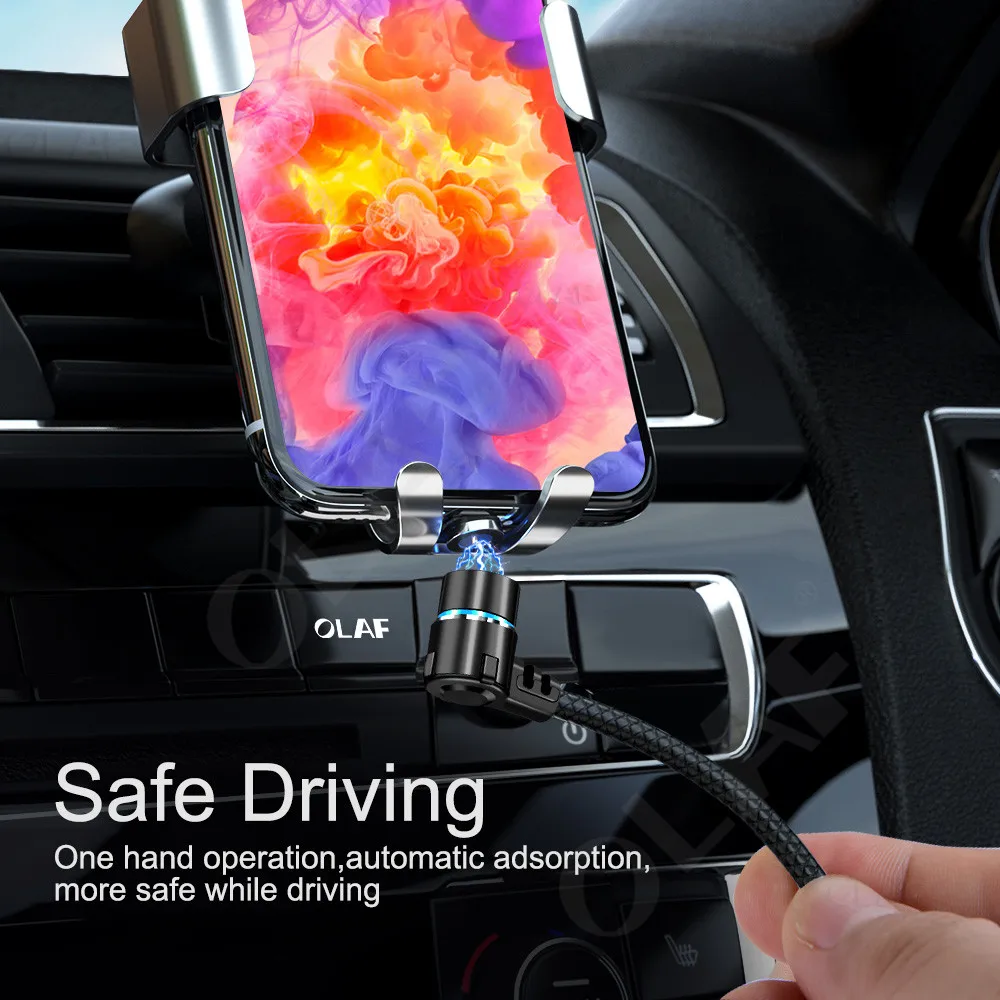 Магнитный кабель OLAF 90 градусов шнур для быстрой зарядки телефона iPhone 11 Samsung