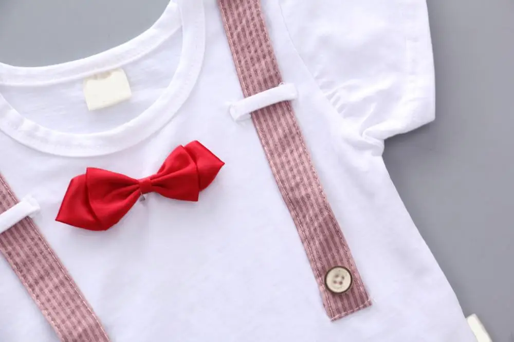 Humor Bear/Летняя одежда Комплект одежды для маленьких мальчиков в джентльменском