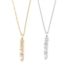 1 шт. 44 см нержавеющая сталь и медь микро подвеска Pave сообщение 