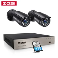 zosi 1080p security camera system 8ch 5mp lite h 265 cctv dvr 2pcs 2 0mp security cameras outdoor ip66 video surveillance kit