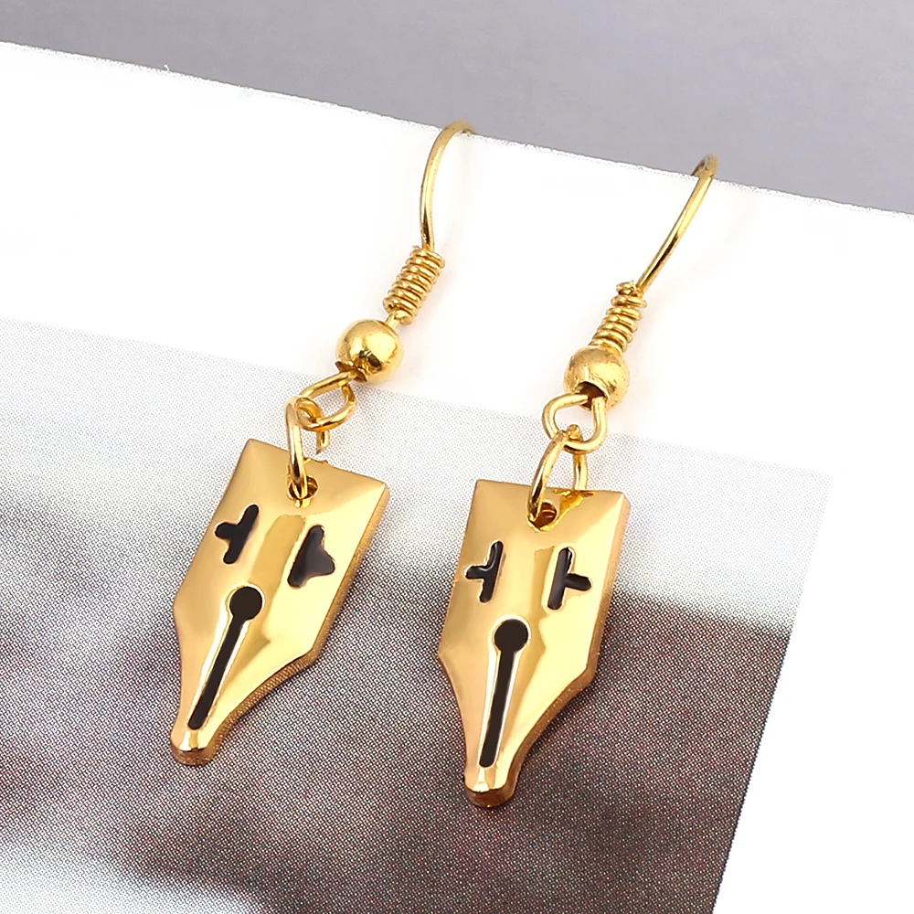 Золотой цвет аниме Jojo Необычные приключения серьги мультфильм металлическая