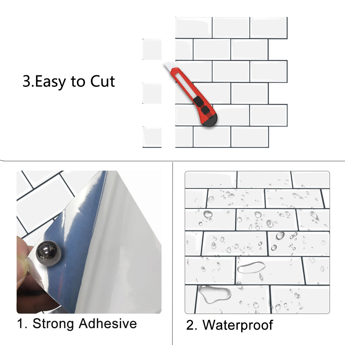 vividtiles thicker subway tiles peel and stick premium wall tiles stick on tiles kitchen backsplash 5 pieces pack free global shipping