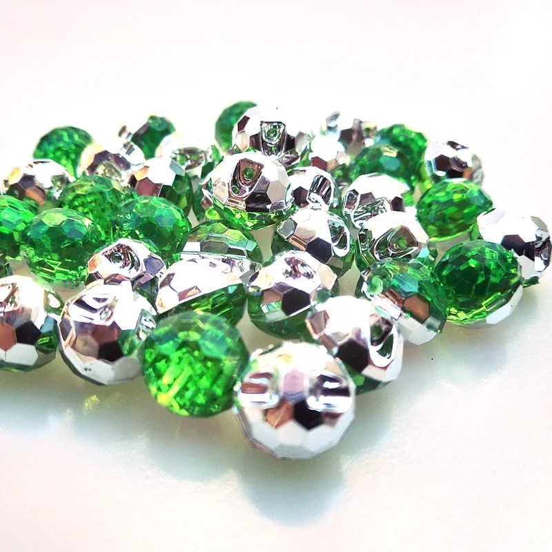 HL 40 шт Круглые акриловые пуговицы зеленого цвета швейные принадлежности