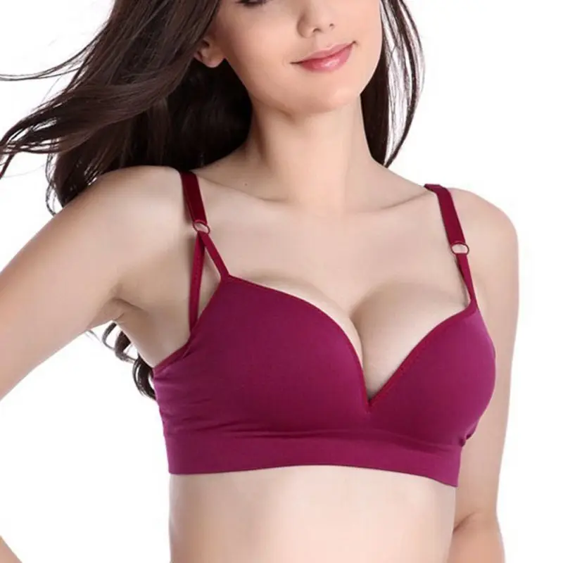 

Women Fitness Stretch Workout Tank Top Cami Seamless Push Up Bra Padded Bralette