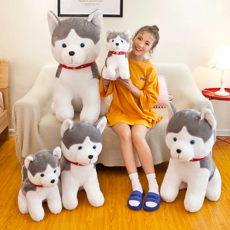 vender Nova Pop Animal Husky Boneca De Pelúcia Gigante Bonito Dos Desenhos Animados Cão Brinquedo De Pelúcia Travesseiro Para A Menina Crianças Presente Decoração 70cm 90cm Dy50756