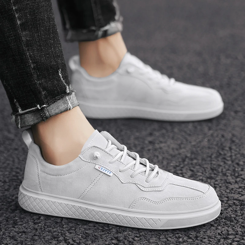 

Summer casual Shoes Mens Board Shoes outdoor breathable suede genuine Leather Men Shoes Fashion Wild Trend Sneakers men