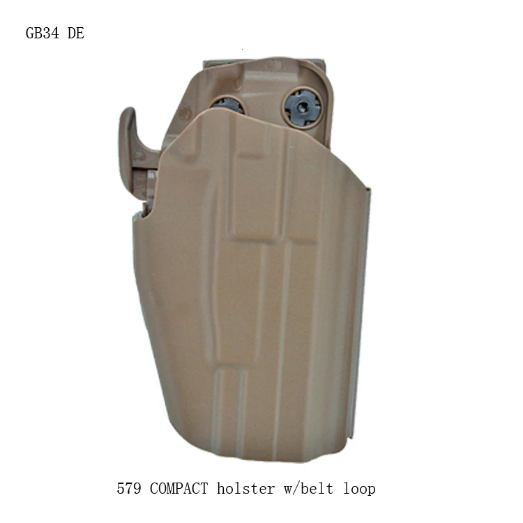 Compact Tan 579 GLS Стандартный компактный Glock17 18 19 BERETTA92F Sig Sauer P226 Colt M1911 Quick Draw универсальная охотничья кобура Зажим для ремня - Цвет: Compact Tan
