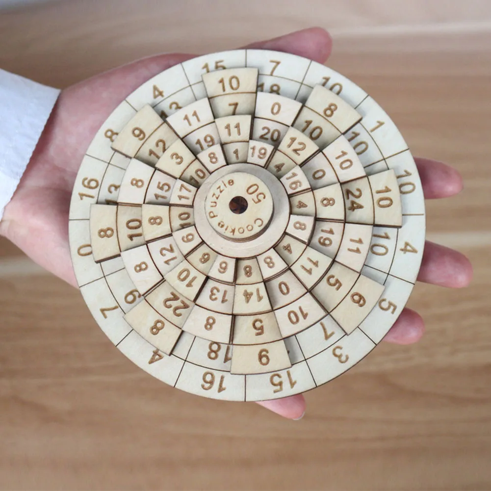 

Teenagers Educational Training Office Gift For Kids Relaxation Wooden Digital Turntable Round Preschool Math Toy Building Blocks