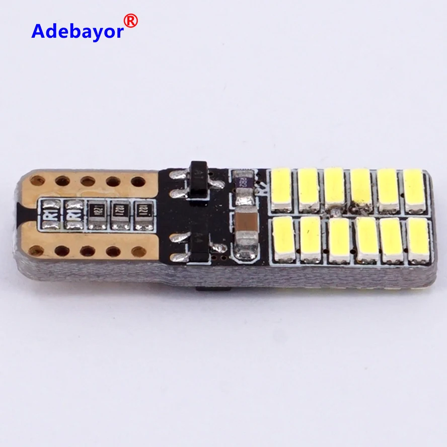 14 шт. Автомобильные светодиодные лампы T10 от Canbus W5W 4014 24-SMD 3 Вт 6000K светоизлучающие