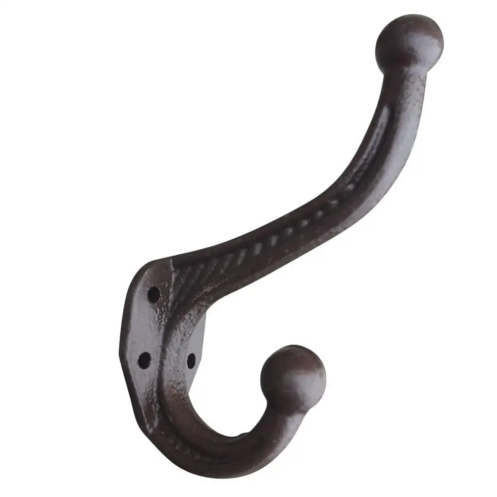 

5pcs Retro Style Cast Iron Wall Mounted Coat Hat Hooks Clothes Towel Holder