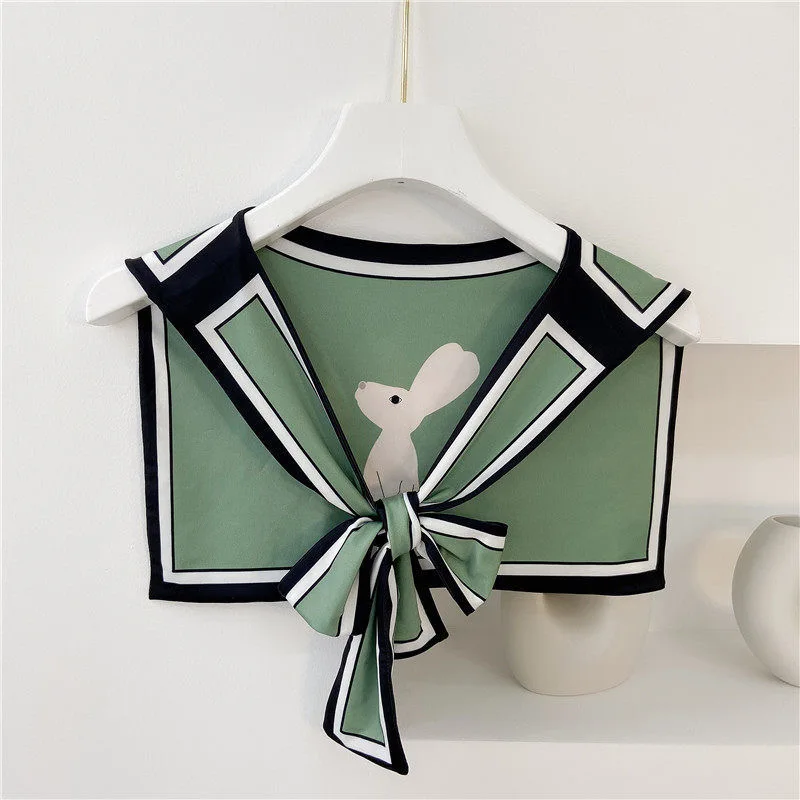 Маленький шарф на плечо с защитой от солнца шаль для улицы женский принтом