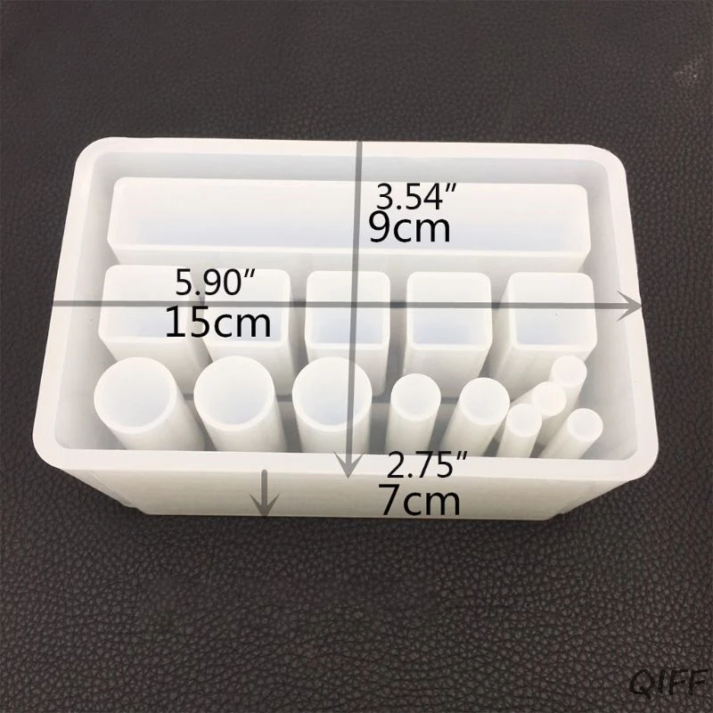 

DIY Handmade Crystal Epoxy Mold Rectangular Lattice Lipstick Storage Box Mould