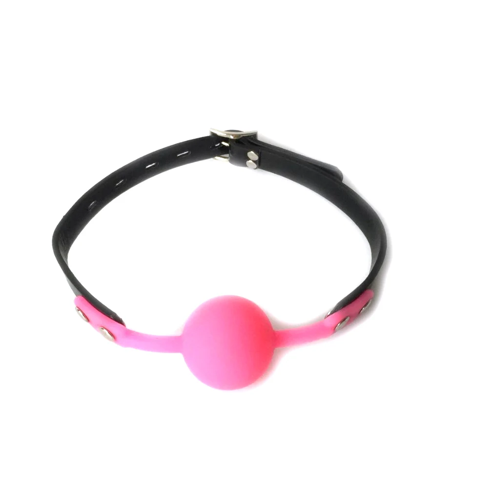 Рот кляп секс игрушка цветные силиконовые шарики рабский с черными ремешки из