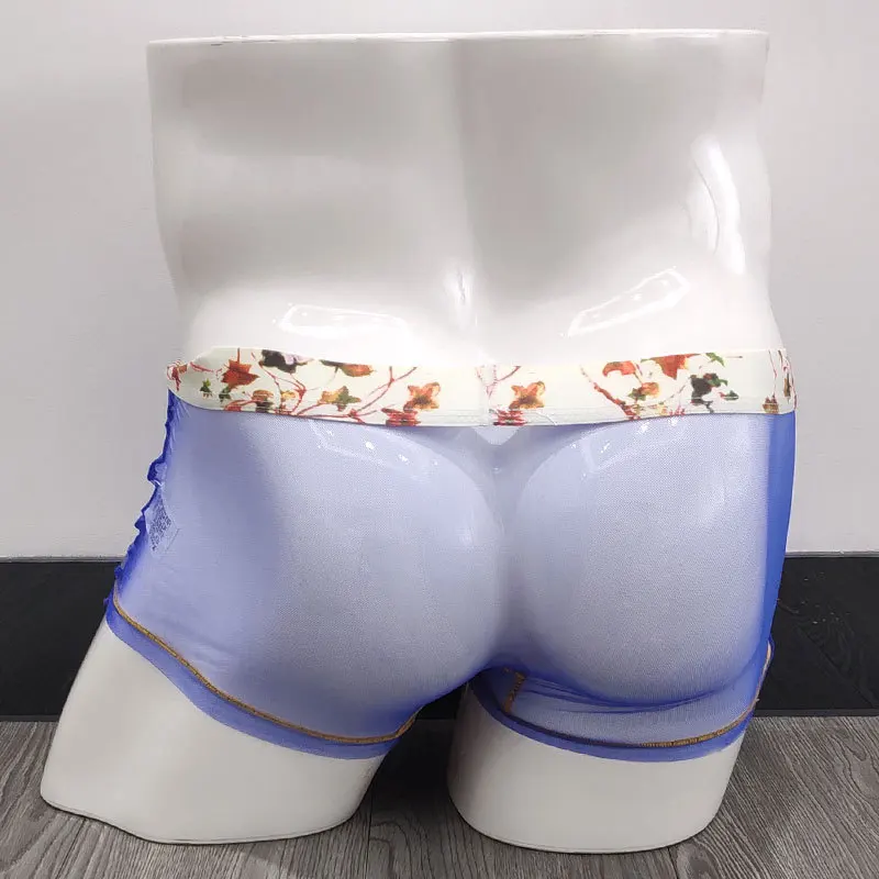 Мужское Сетчатое нижнее белье боксеры сексуальные шорты мужские сетчатые