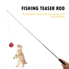 Тройная Регулируемая раздвижная рыболовная удочка для кошек, разноцветная искусственная игрушка для дома