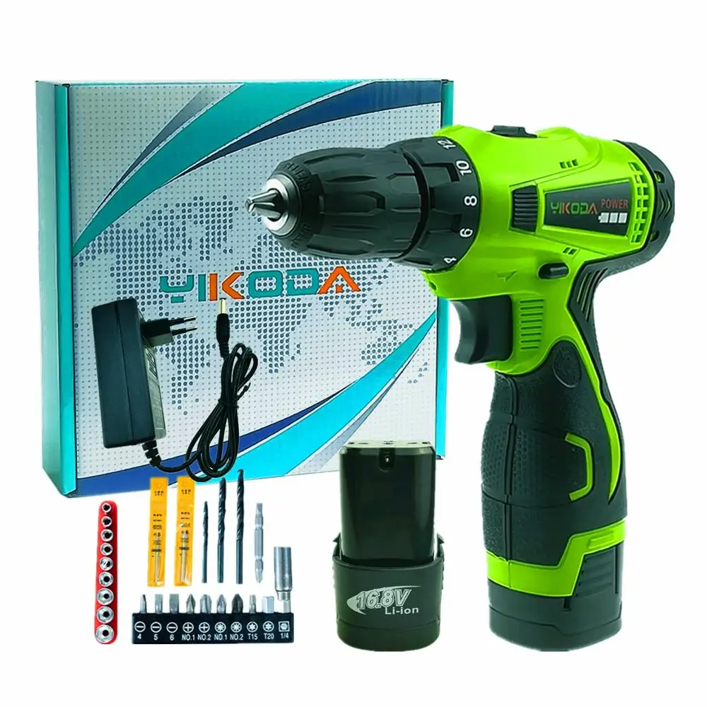16 8 в Аккумуляторная дрель электрическая отвертка бытовой двойной скорости