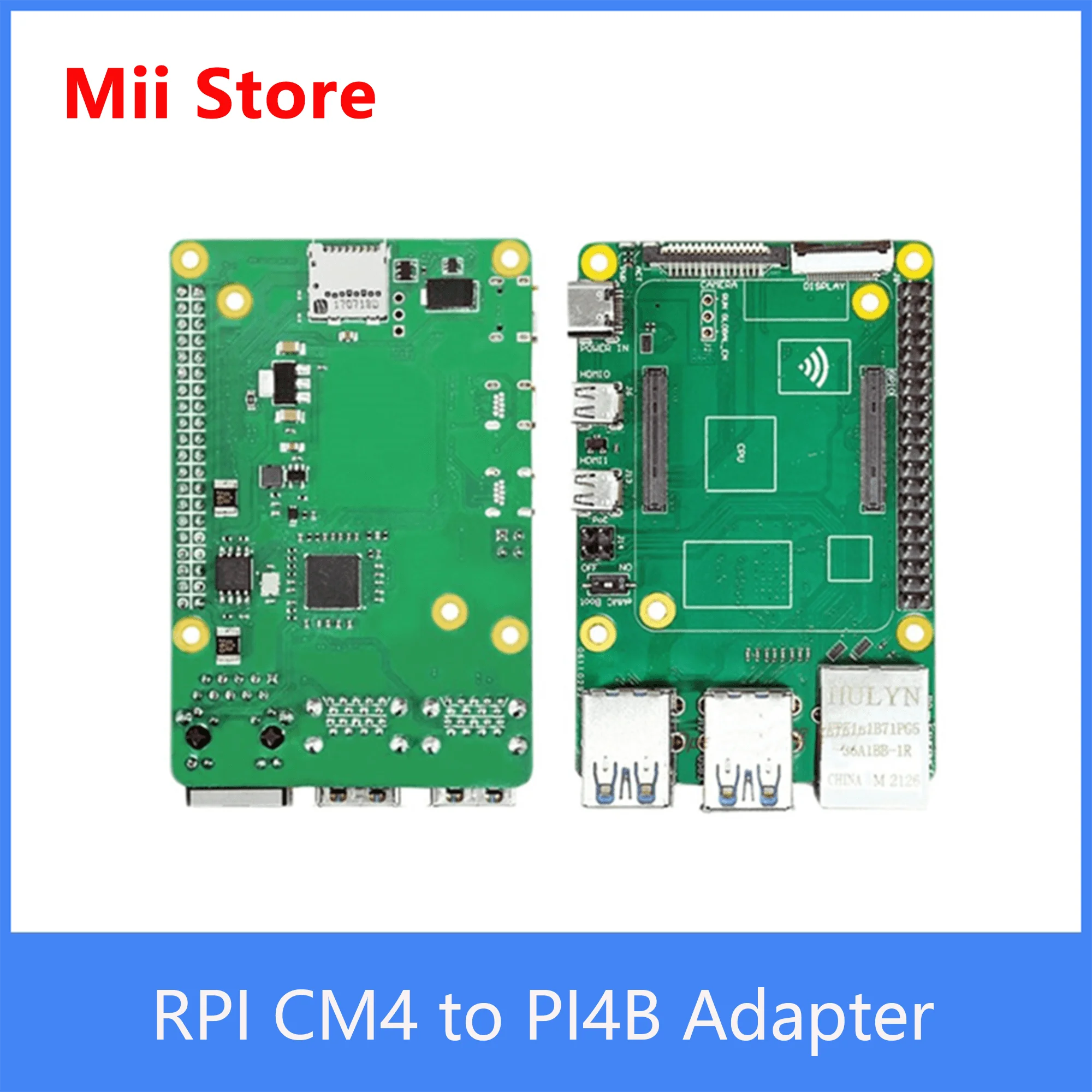 Raspberry Pi CM4 к PI4B адаптер eMMC загрузка 4 x USB 3 0 TF слот гигабитный Ethernet DIS CSI Wi-Fi Bluetooth