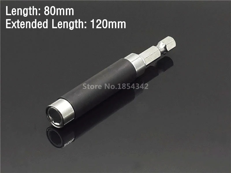 Adjustable 80mm 1 шт. 12 Размер удлинитель 1/4 шестигранный винтовой патрон-адаптер Магнитная отвертка ударный шуруповерт сверло инструмент быстросъемные инструменты - Цвет: Adjustable 80mm