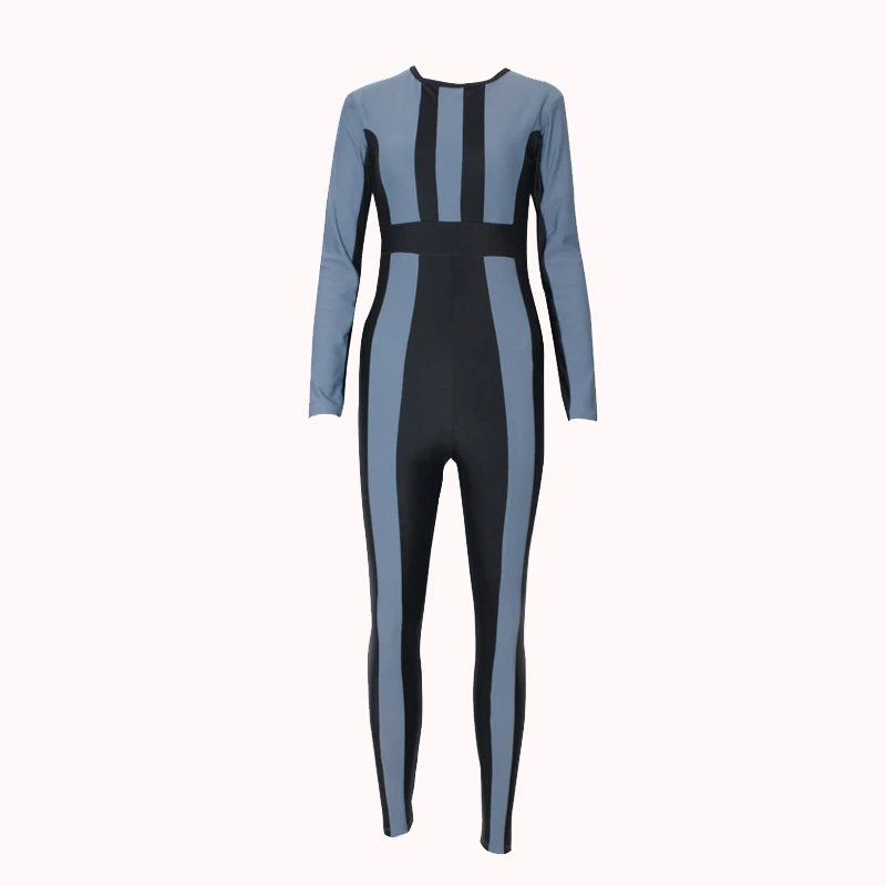 

Surf suit long-sleeved trousers swimwear ladies Siamese zipper long knee pad one-piece swimsuit female full pants diving suit