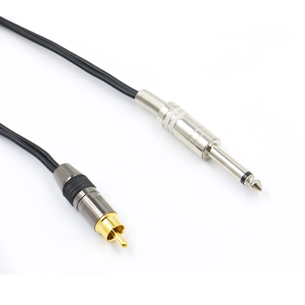 Сумасшедшая Татуировка 6 футов RCA силиконовый зажим шнур черный резиновый силиконовый зажим для татуировки шнур для татуировки