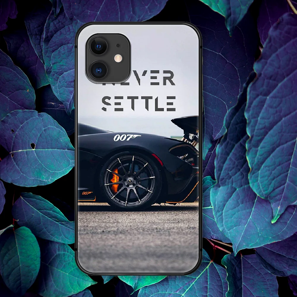 

McLaren Luxury Sport Car Phone Case For IPhone 4 4s 5 5S SE 5C 6 6S 7 8 Plus X XS XR 11 12 Mini Pro Max 2020 black Cover Fashion