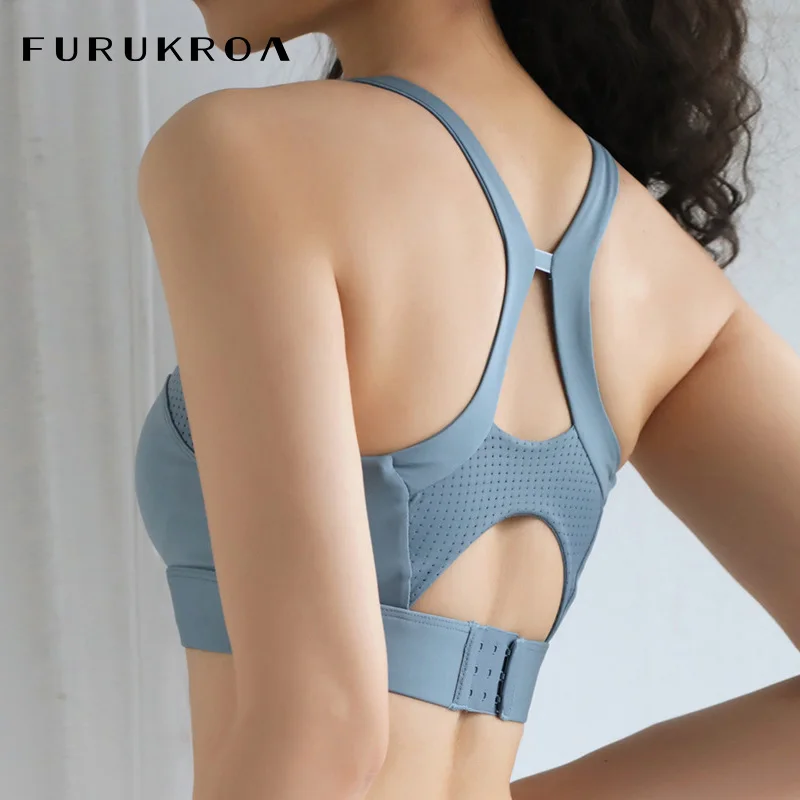 Регулируемый женский спортивный бюстгальтер с застежкой сзади сексуальный